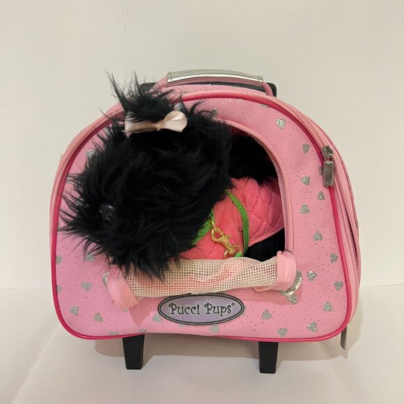 Battat Other - Pucci Pups by Battat Scottish Terrier with Outfits and Pink Glitter Heart Bag